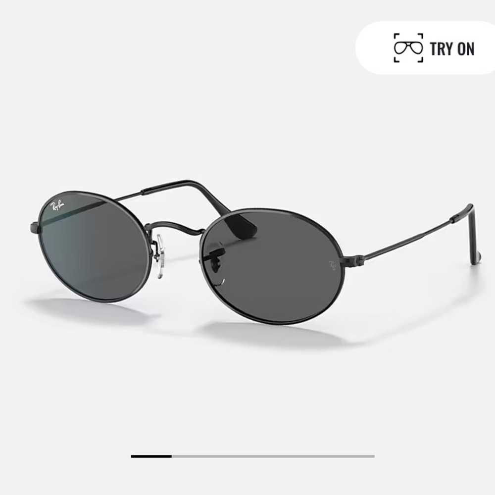 NEW Black oval Ray-Ban sunglasses small